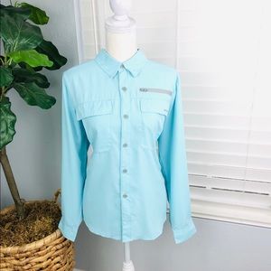 NWT BABY BLUE LONG SLEEVE UV RADIATION TOP